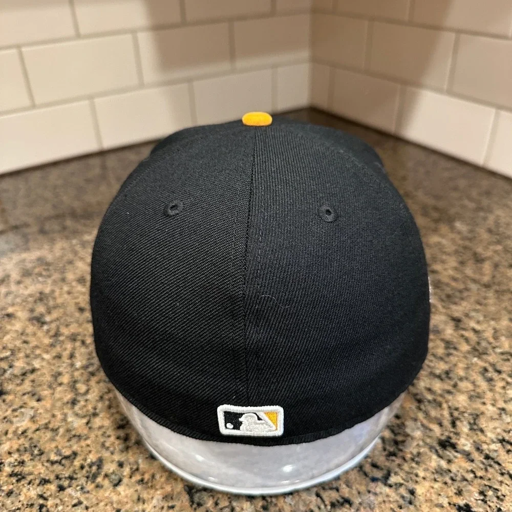 New York Mets New Era 59FIFTY Hat 7 3/8‎ Black Orange Tiger Stripe 1986 WS New